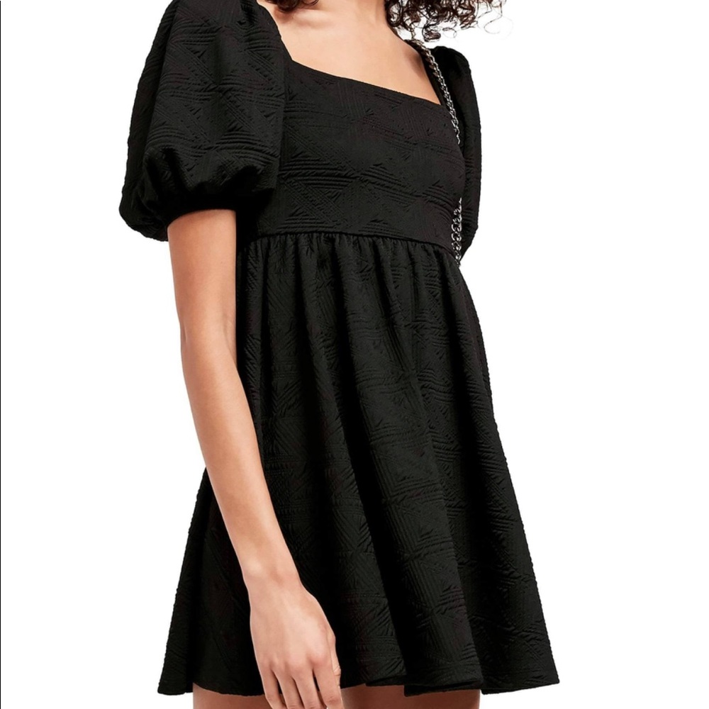 Free people black violet mini dress